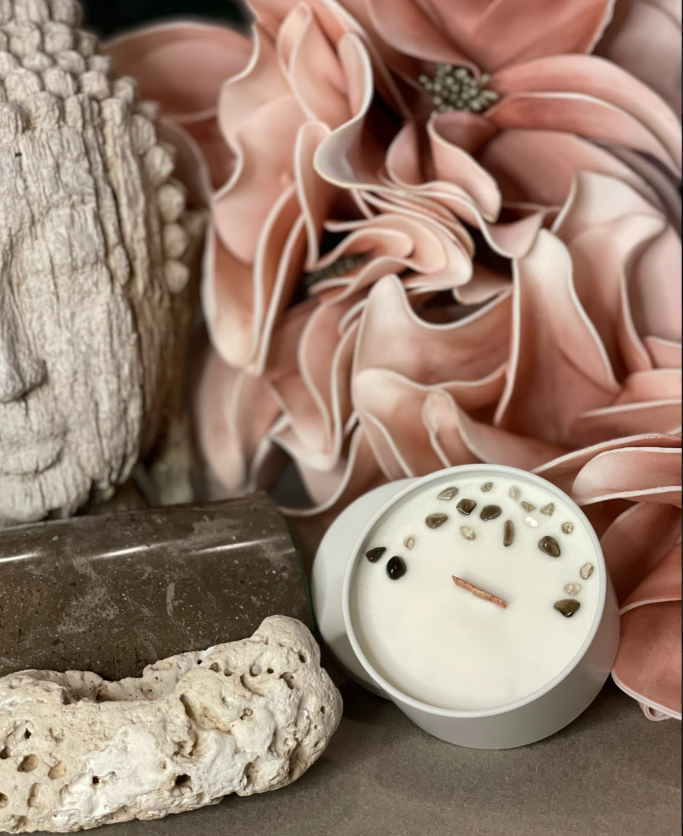 Functional Fragrance Candles, Crystal and Reiki (5oz tin)