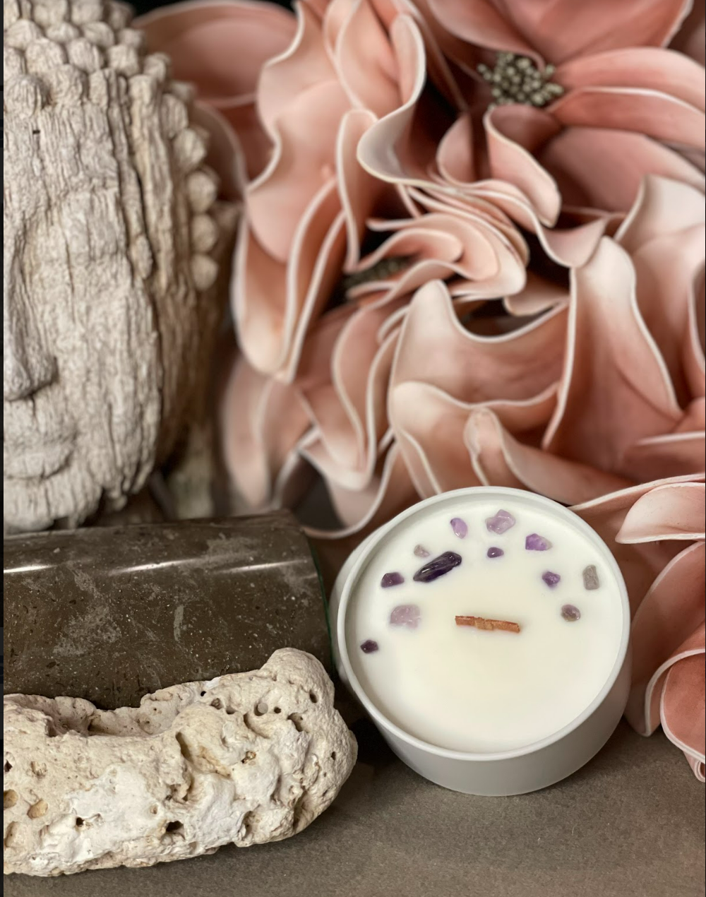 Functional Fragrance Candles, Crystal and Reiki (5oz tin)