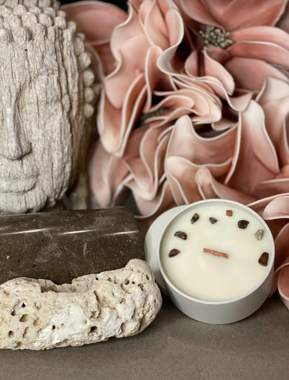 Functional Fragrance Candles, Crystal and Reiki (5oz tin)